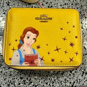 leather Disney princess coach jewelry travel case